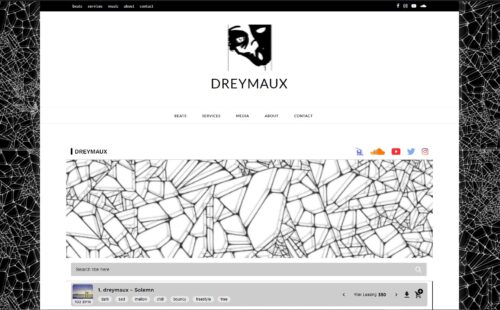 the homepage for dreymaux.com, the official website for dreymaux